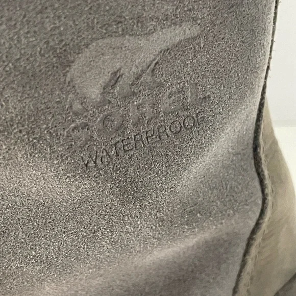 Sorel Explorer Joan Winter Boots Women’s Size 8 Gray Suede Fur Waterproof EUC - Picture 2 of 13